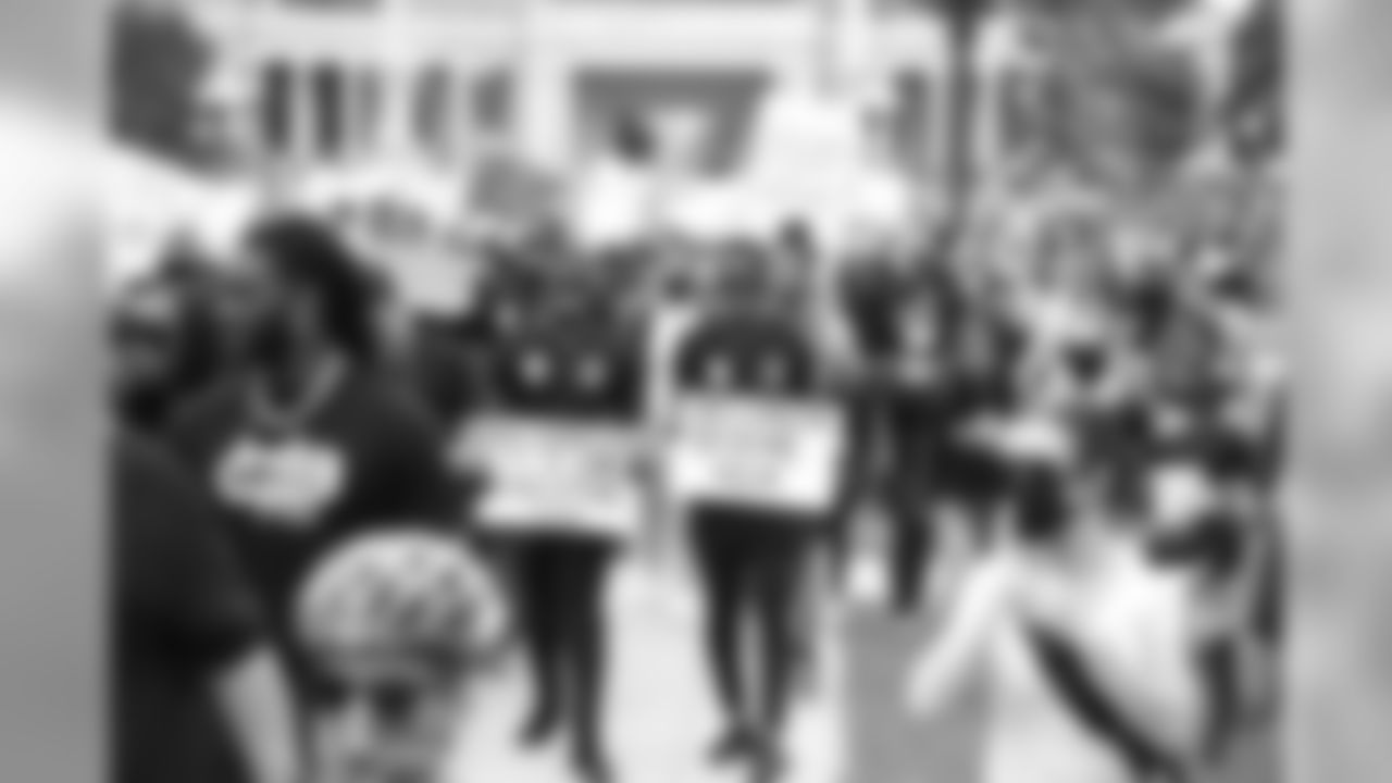 Denver Broncos march with protesters during a protest for racial justice on June 6, 2020 at Civic Center Park in Denver, Colorado. Denver Broncos coaches and players came out to give their support.
Photo by Gabriel Christus