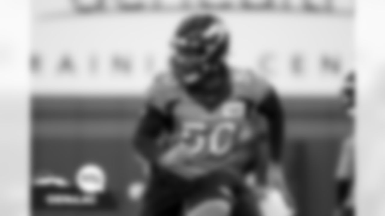 Jonas Griffith at practice at UCHealth Training Center in Englewood, Colorado on December 29, 2021. (Photo by Ben Swanson)