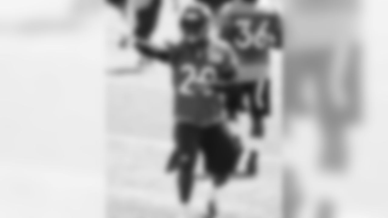 Adams celebrates after finding out the flag on the field is against the offense.
