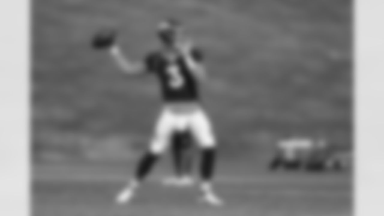 Drew Lock during training camp at UCHealth Training Center in Centennial, CO, August 23, 2020.
Photo by Gabriel Christus