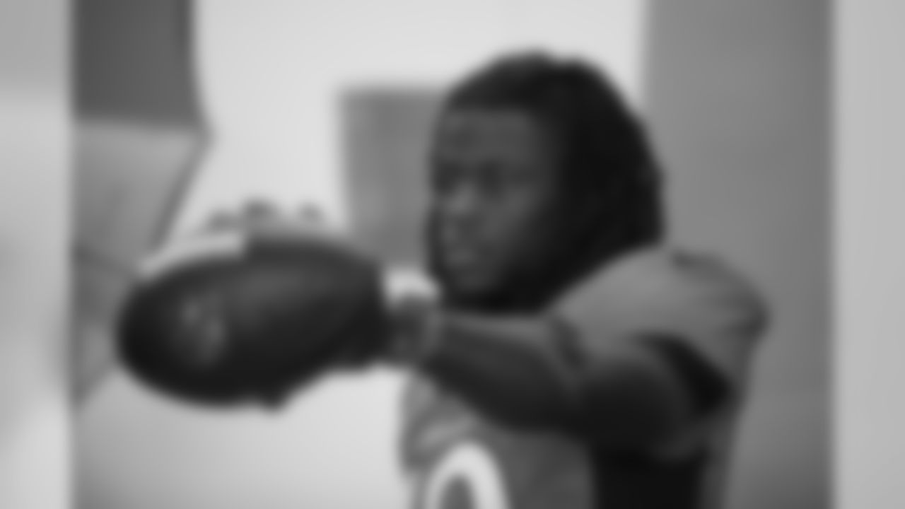 Jerry Jeudy during a media session with green screens and a photo studio for early reports at UCHealth Training Center on July 31, 2020. (Photo by Ben Swanson)