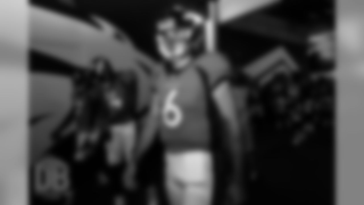 During pregame warmups and player introductions at Broncos Stadium at Mile High before the Broncos' game against the Chicago Bears on August 18, 2018.