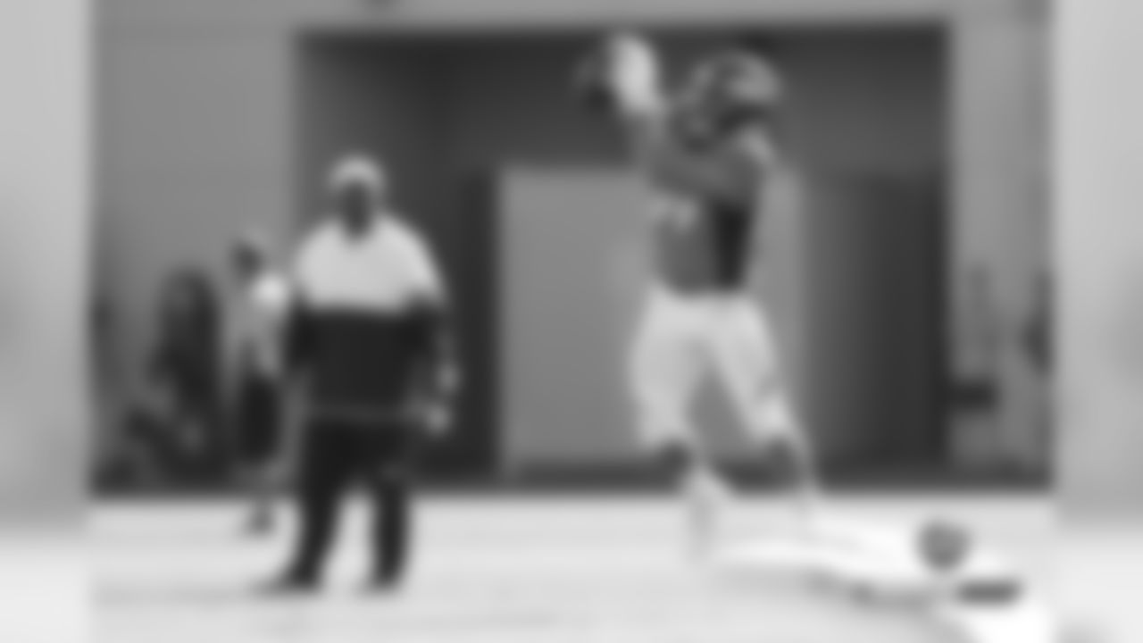 George Aston during training camp at UCHealth Training Center in Denver, Colorado, August 11, 2019.
Photo by Gabriel Christus