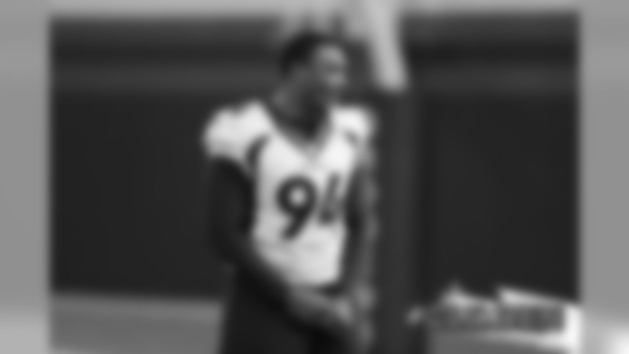 Ahmad Gooden action during practice at UCHealth Training Center in Centennial, CO, October 30, 2019.
Photo by Gabriel Christus