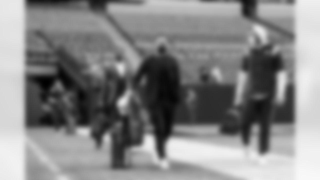 Sam Martin arrives before the Broncos' Week 16 game against the Las Vegas Raiders at Allegiant Stadium in Las Vegas, Nevada on December 26, 2021. (Photo by Gabriel Christus)