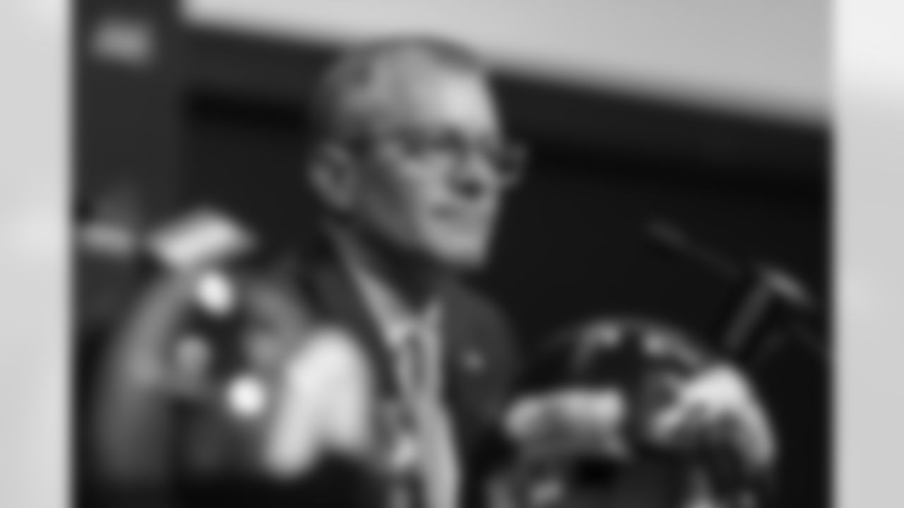 Greg Penner during new Broncos Head Coach Sean Payton's introductory press conference at UCHealth Training Center in Englewood, Colorado on February 6, 2023. Photo by Gabriel Christus