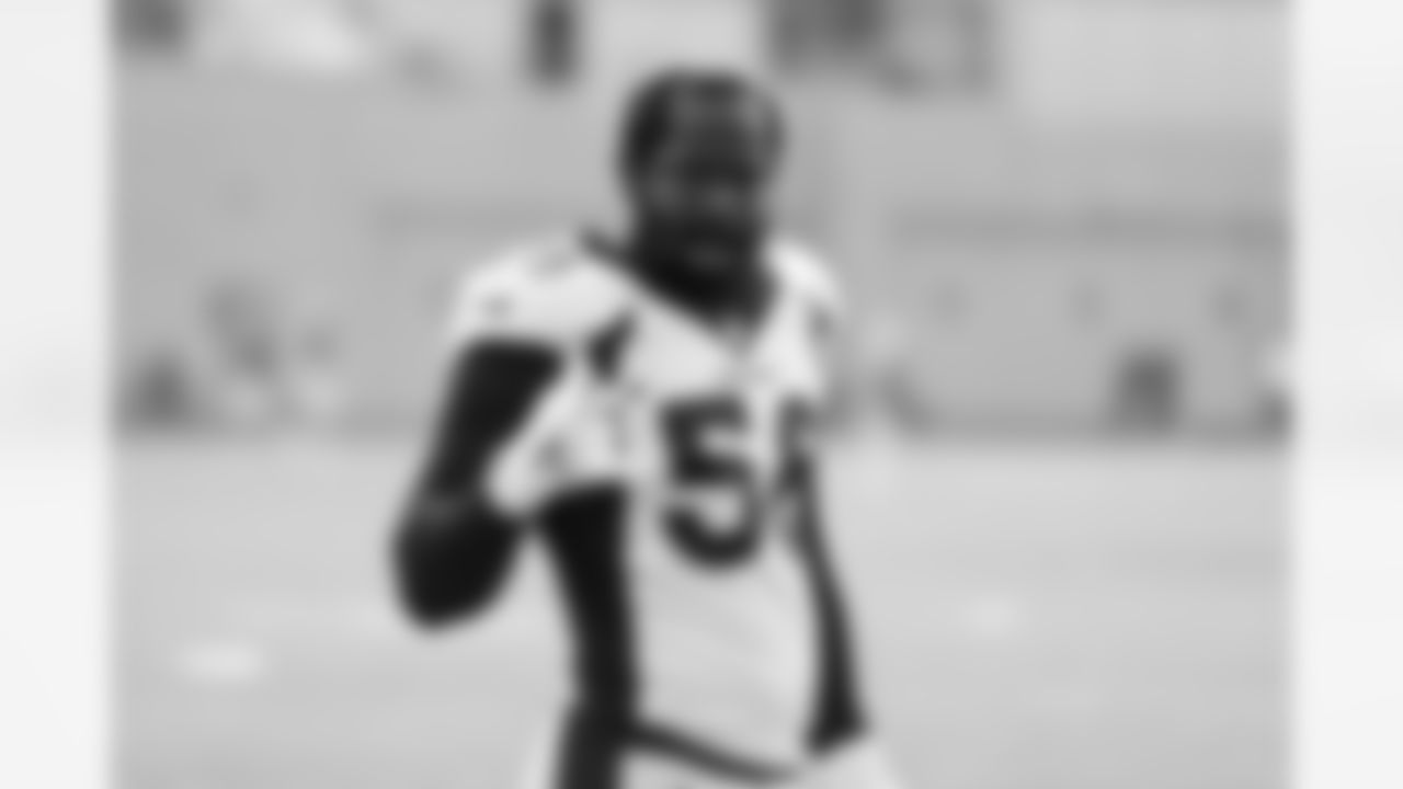 Von Miller during training camp at UCHealth Training Center in Centennial, CO, August 25, 2020.
Photo by Gabriel Christus