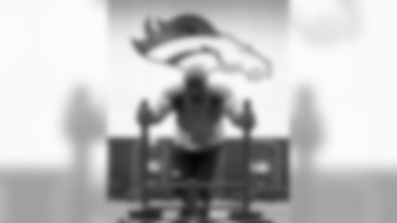 DeMarcus Ware during the first day of offseason training at the Denver Broncos Dove Valley facility in Englewood, CO.
