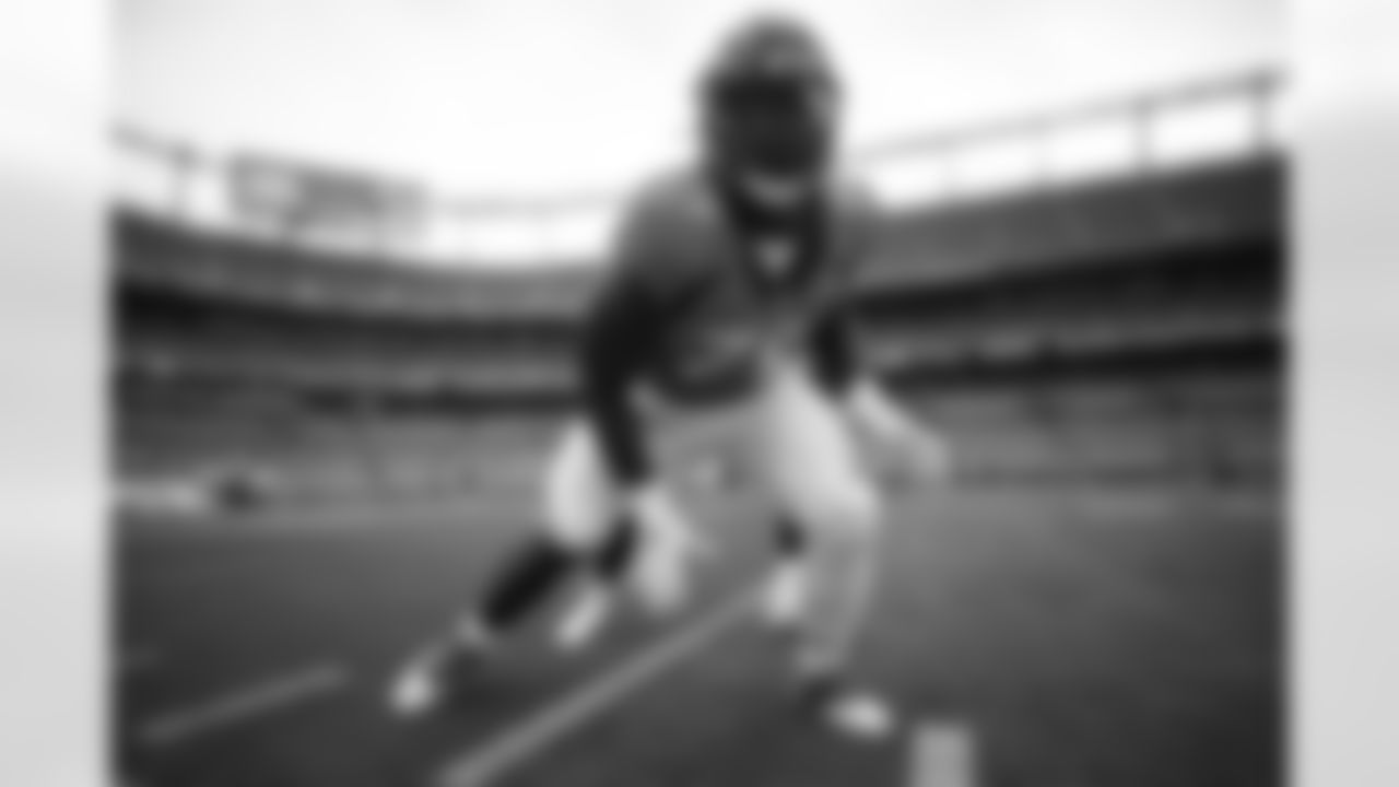Lloyd Cushenberry III during practice on Day 12 of training camp at Empower Field at Mile High on August 29, 2020. (Photo by Ben Swanson)