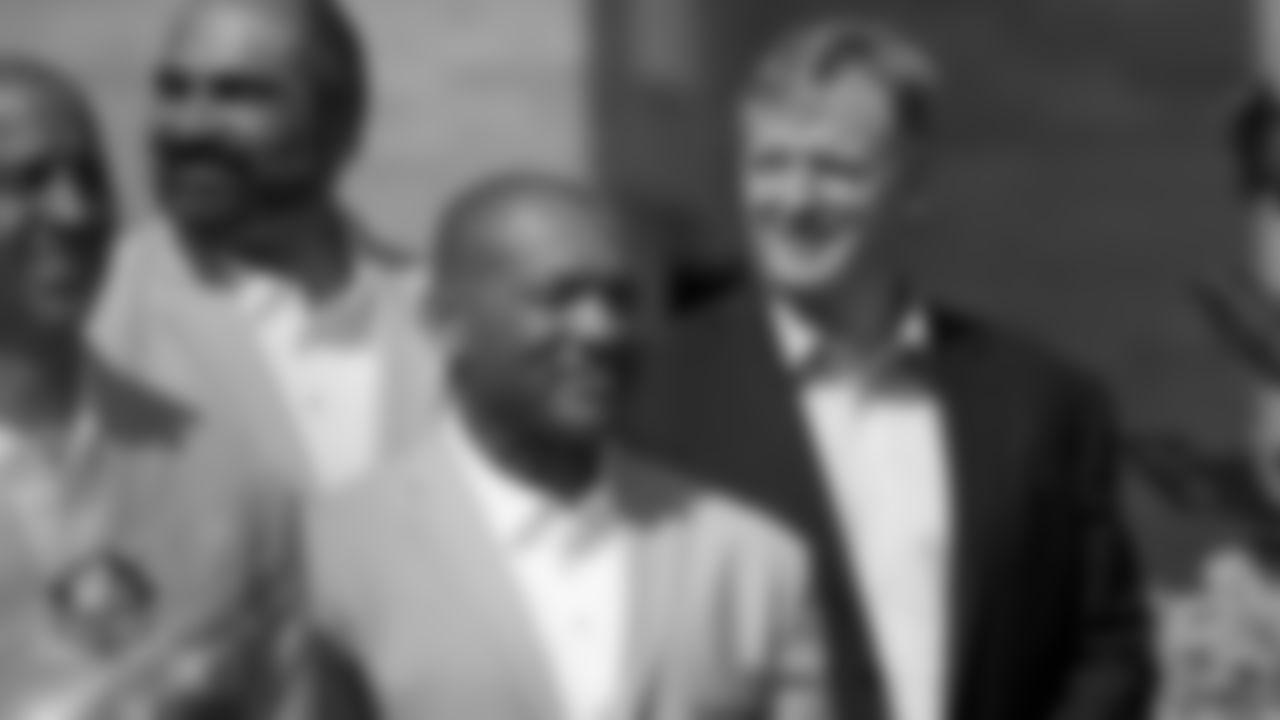 National Footbal League Commisioner Roger Goodell during the Pro Football Hall of Fame group photo in Canton, Ohio, August 2, 2019.