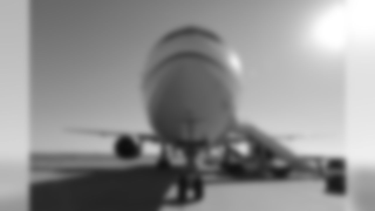 A look at the plane the Broncos took from Denver to Charlotte.
