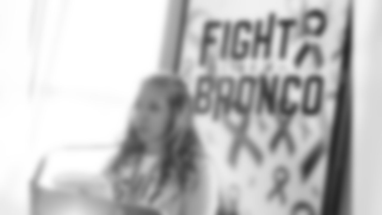 Senior Manager of Community Development Liz Jeralds during the "Fight Like A Bronco" reception and brunch before the game against the Baltimore Ravens on October 3, 2021 at Empower Field at Mile High in Denver, Colorado. (Photo by Ben Swanson)