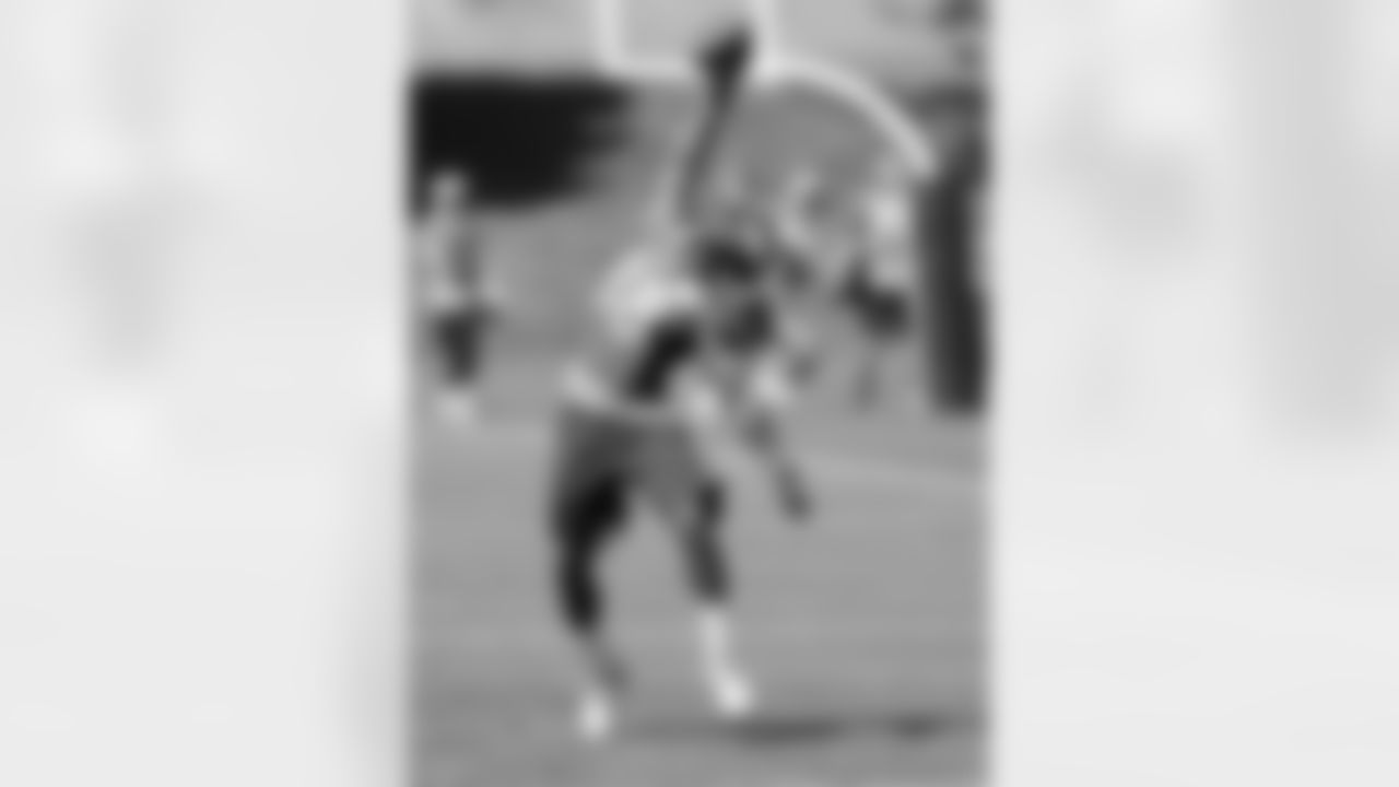 WR Demaryius Thomas snatches the ball out of the air with one hand.