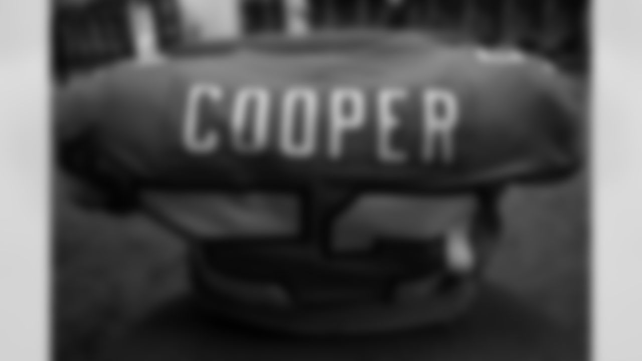Jonathon CooperÕs color rush jersey ahead of their Salute to Service game vs. Philadelphia at Empower Field at Mile High on Sunday, Nov. 14, 2021.