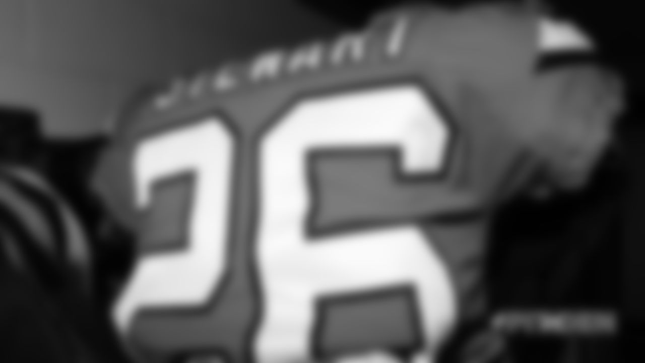 Darian Stewart's jersey in the locker room pregame before the Broncos' Week 12 game against the Pittsburgh Steelers at Broncos Stadium at Mile High on November 25, 2018.