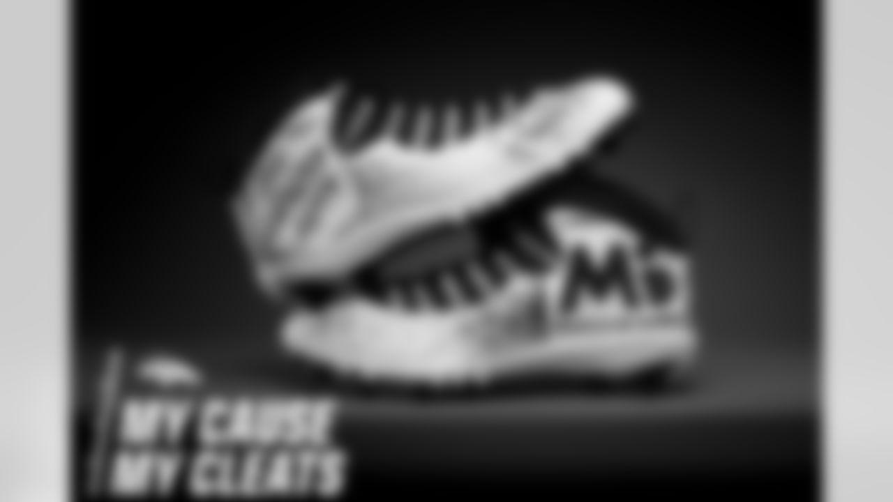 McTelvin Agim's cleats represent March of Dimes and The Salvation Army of Texarkana for the 2020 My Cause My Cleats campaign.
Photo by Gabriel Christus