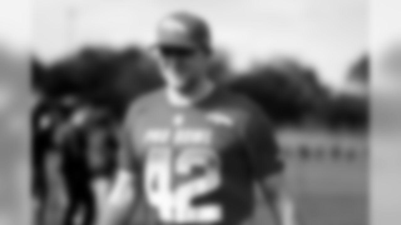 Denver Broncos long snapper Casey Kreiter (42) is seen during practice for the 2019 Pro Bowl, Wednesday, Jan. 23, 2019 in Orlando, Fla. (Logan Bowles/NFL)