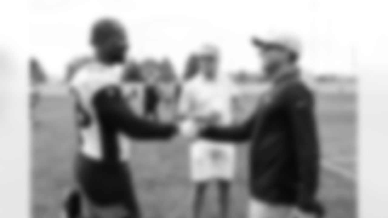 Von Miller, George Paton and John Elway action during OTAs at UCHealth Training Center in Centennial, CO, June 1, 2021.
Photo by Gabriel Christus
