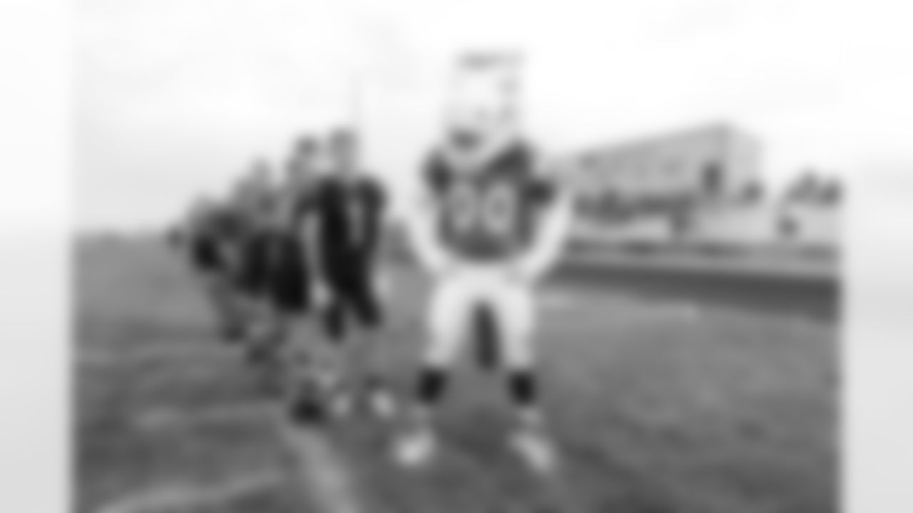 Miles the Mascot at Dalton Risner's jersey retirement ceremony at Wiggins High School in Wiggins, CO on September 2, 2021.