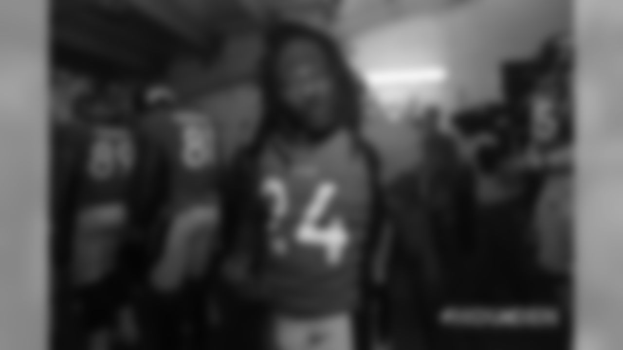 Adam Jones in the tunnel during player introductions before the Broncos' Week 9 game against the Houston Texans at Broncos Stadium at Mile High on November 4, 2018.