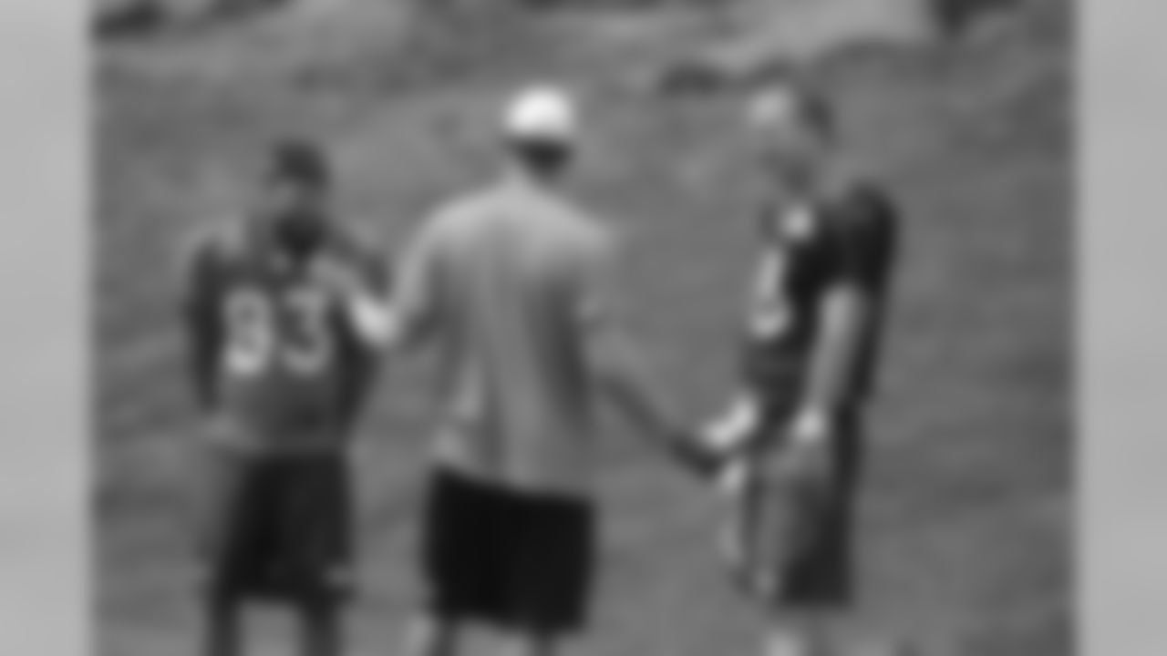 WR Wes Welker, OC Adam Gase and QB Peyton Manning