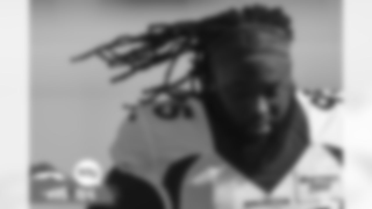 McTelvin Agim during practice on Wednesday, October 27, 2021 at UCHealth Training Center in Denver, Colorado.
Photo by Gabriel Christus