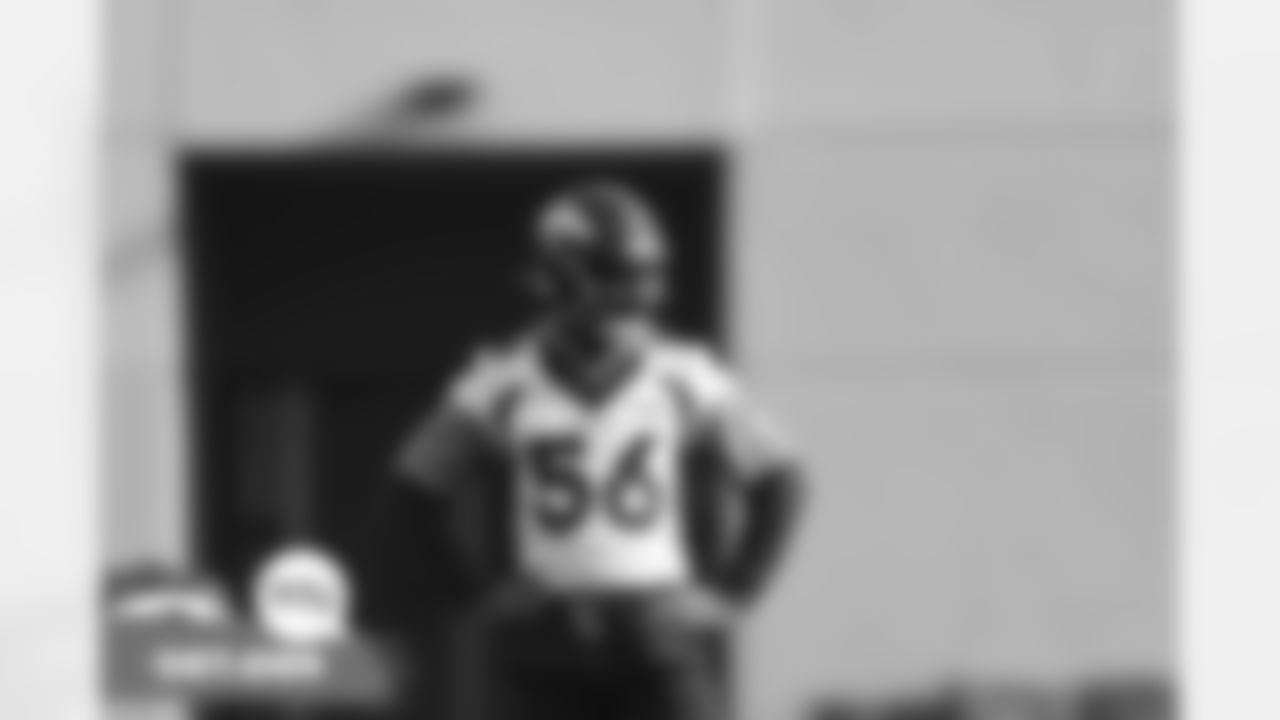 Baron Browning during practice on Thursday, December 9, 2021 at UCHealth Training Center in Englewood, Colorado.
Photo by Gabriel Christus