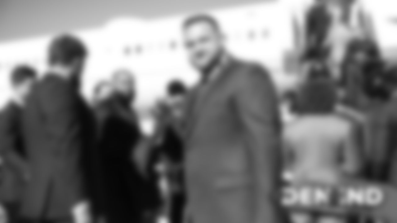 Dalton Risner on the tarmac at Denver International Airport during the team's travel to Indiana on October 26, 2019 ahead of their Week 8 game against the Indianapolis Colts. (Photo by Ben Swanson)