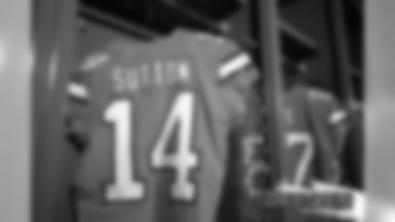 A preview of Courtland Sutton's Color Rush jersey during a photoshoot ahead of the team's Week 16 game against the Lions on December 18, 2019 at UCHealth Training Center. (Photo by Ben Swanson)