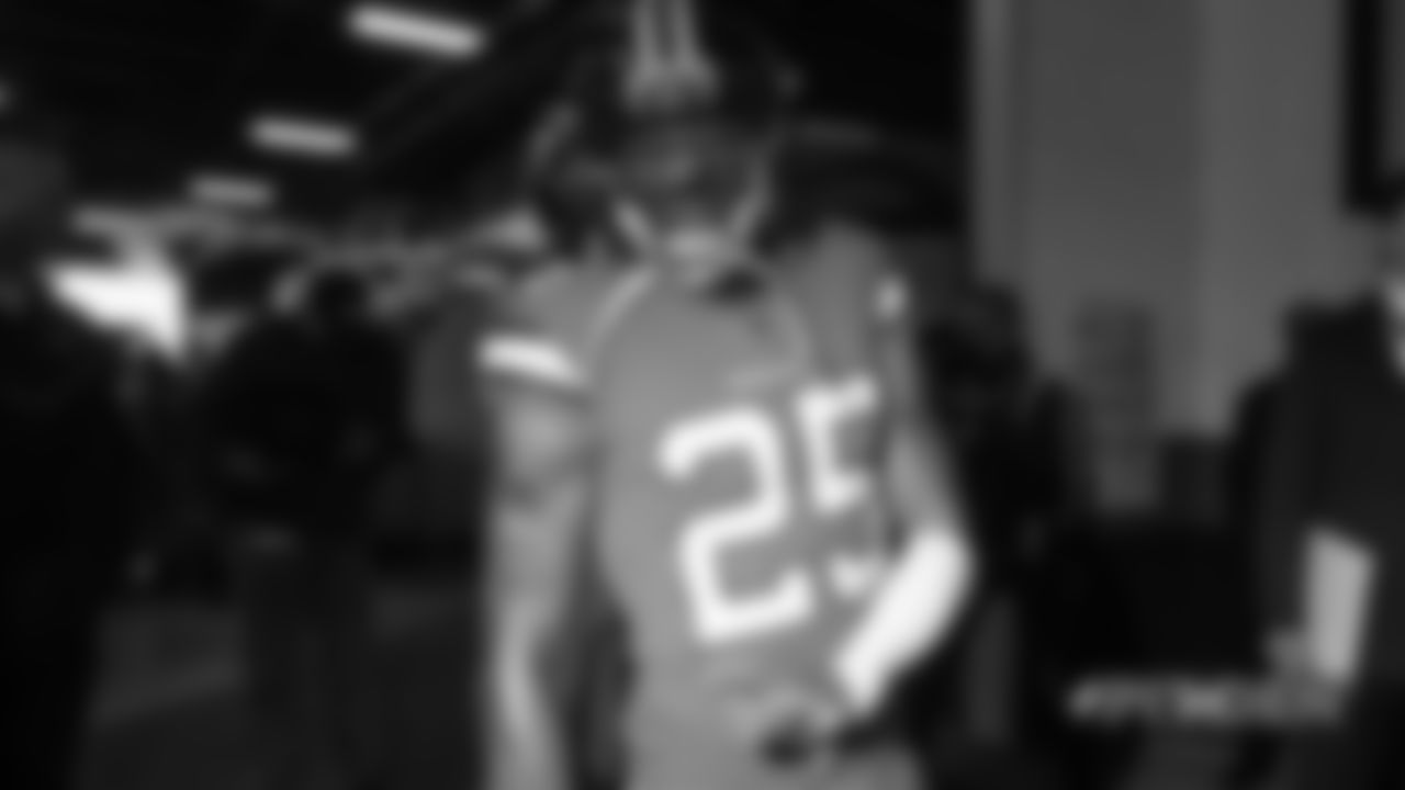 Chris Harris Jr. in the tunnel during player introductions before the Broncos' Week 12 game against the Pittsburgh Steelers at Broncos Stadium at Mile High on November 25, 2018.