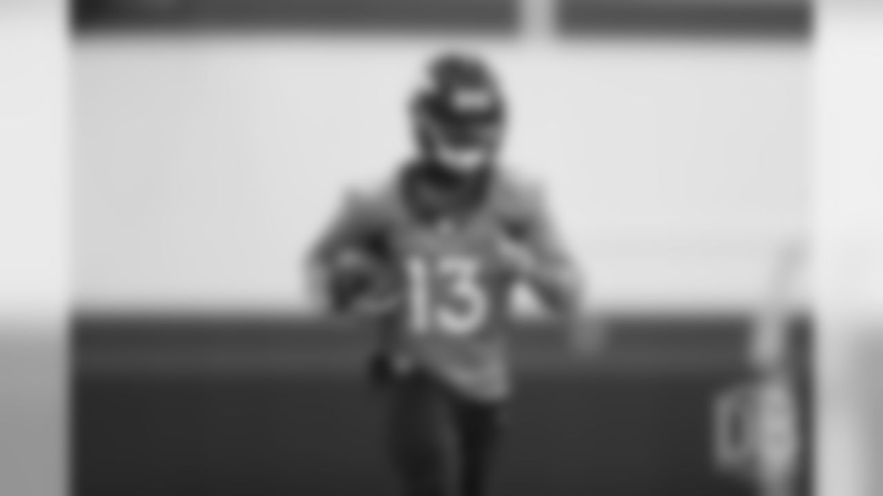 Aaron Burbridge during the third and final day of voluntary veteran minicamp on April 18, 2019.