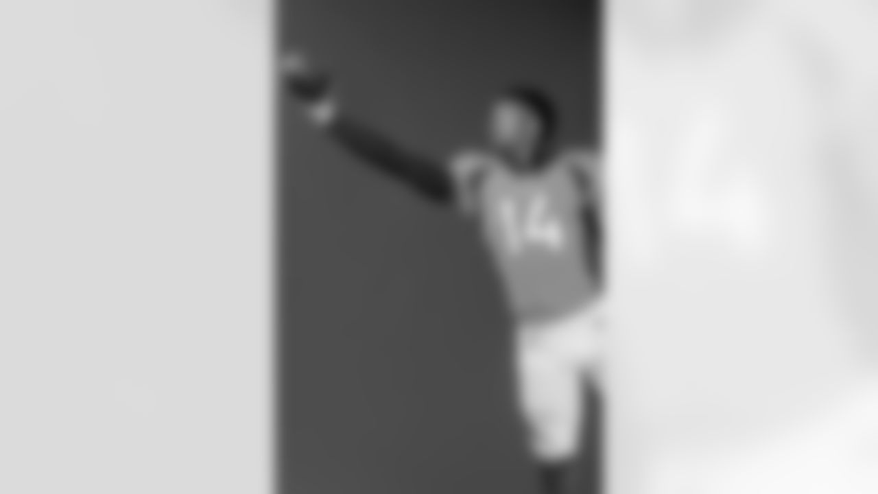 Courtland Sutton poses for a portrait on media day on June 14, 2021. Photo by Gabriel Christus