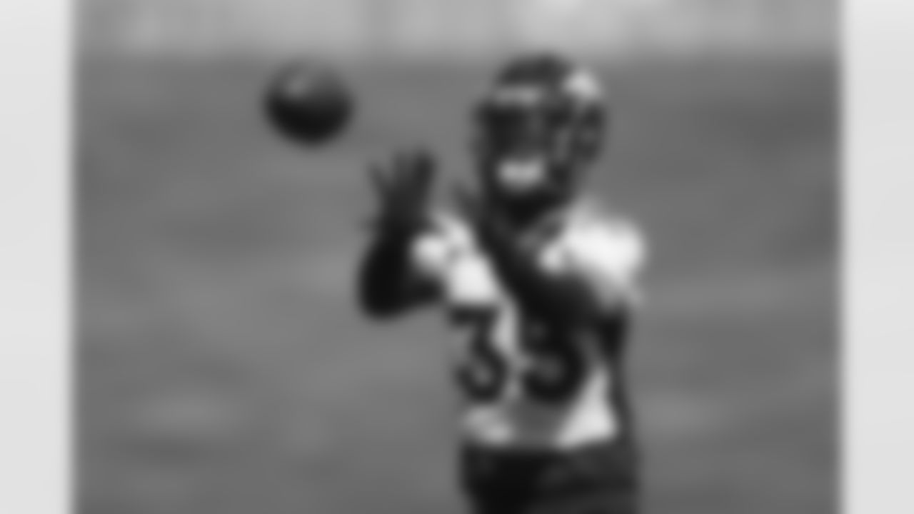 Kary Vincent Jr. action during OTAs at UCHealth Training Center in Centennial, CO, June 1, 2021.
Photo by Gabriel Christus