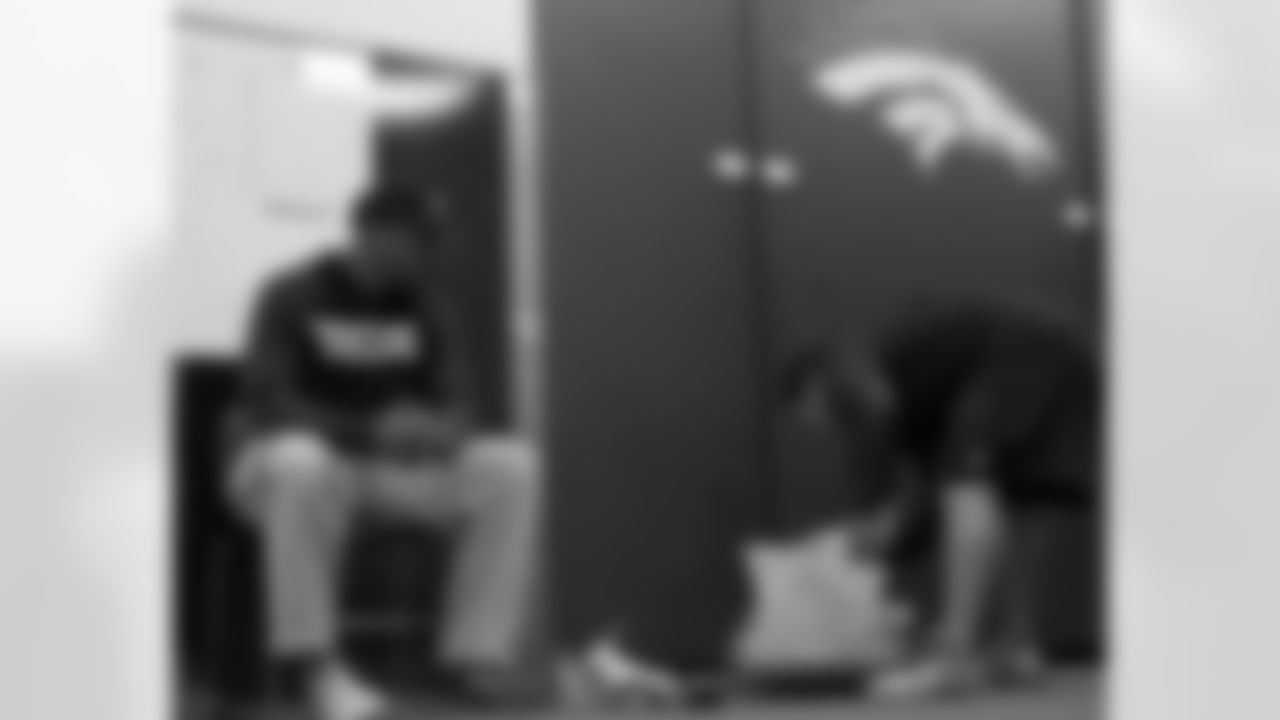 Harrington sets Sullen up with a new pair of cleats.