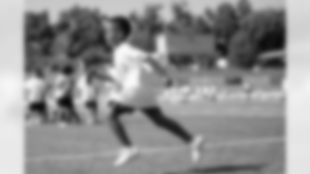 Children at Jerry Jeudy's youth football camp on June 28, 2023 in Englewood, Colorado. Photo by Ben Swanson / Denver Broncos
