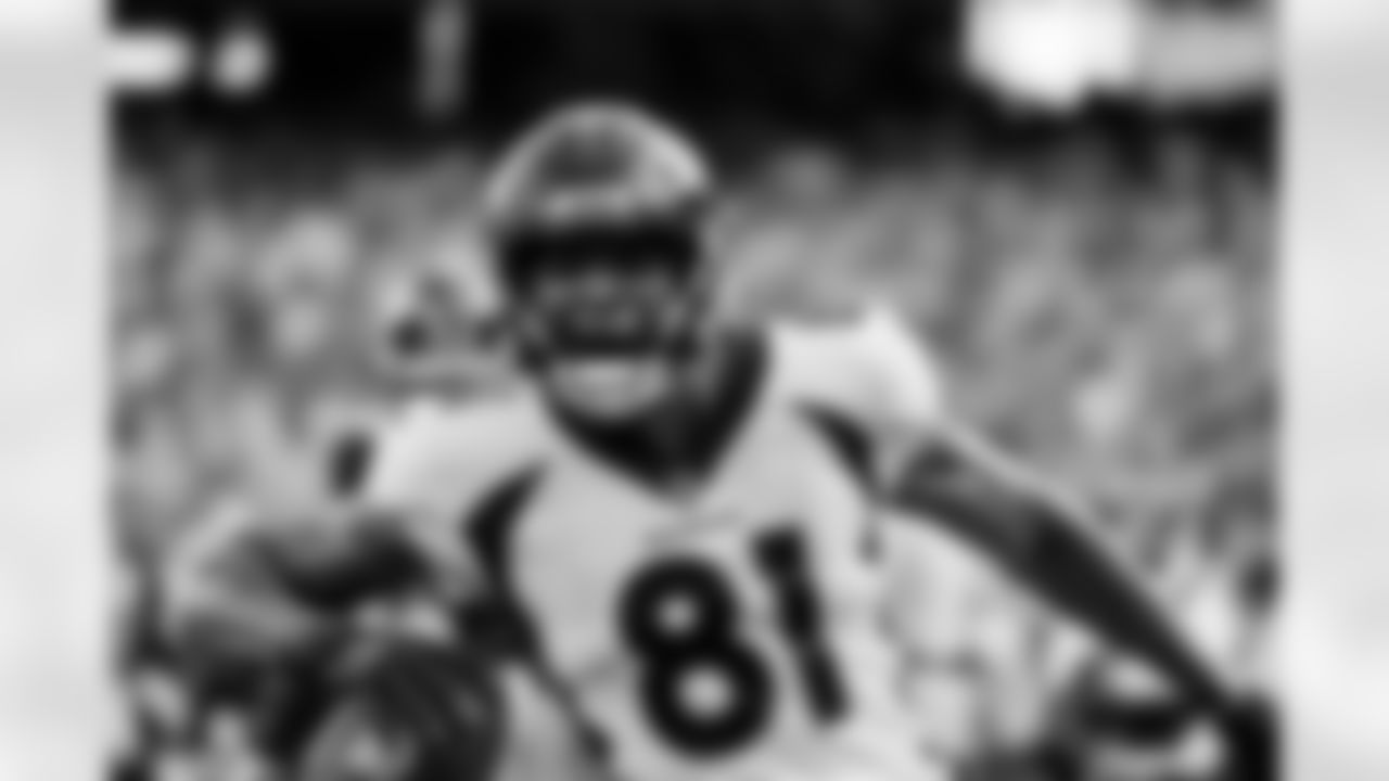 Tim Patrick during the Broncos' Week 1 game against the New York Giants at MetLife Stadium in East Rutherford, New Jersey, on September 12, 2021. (Photo by Joe Faraoni)