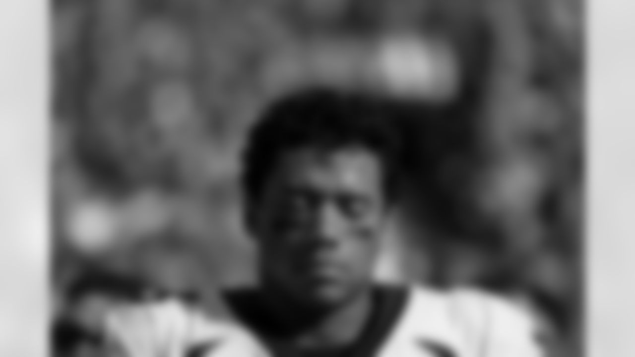 Russell Wilson during the national anthem before the Broncos' Week 17 game against the Kansas City Chiefs at GEHA Field at Arrowhead Stadium in Kansas City, Missouri on January 1, 2023. Photo by Ben Swanson