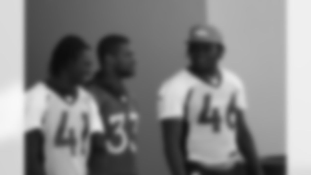 (from left to right) Isaac Yiadom, Dave Williams and Jeff Holland head out to practice on Sept. 8, 2018.