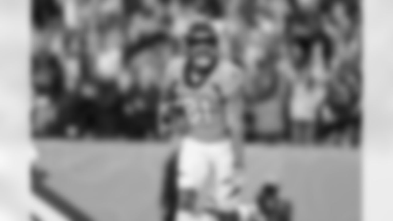 Tim Patrick during the Broncos' Week 15 game against the Cincinnati Bengals at Empower Field at Mile High in Denver, Colorado on December 19, 2021. (Photo by Gabriel Christus)
