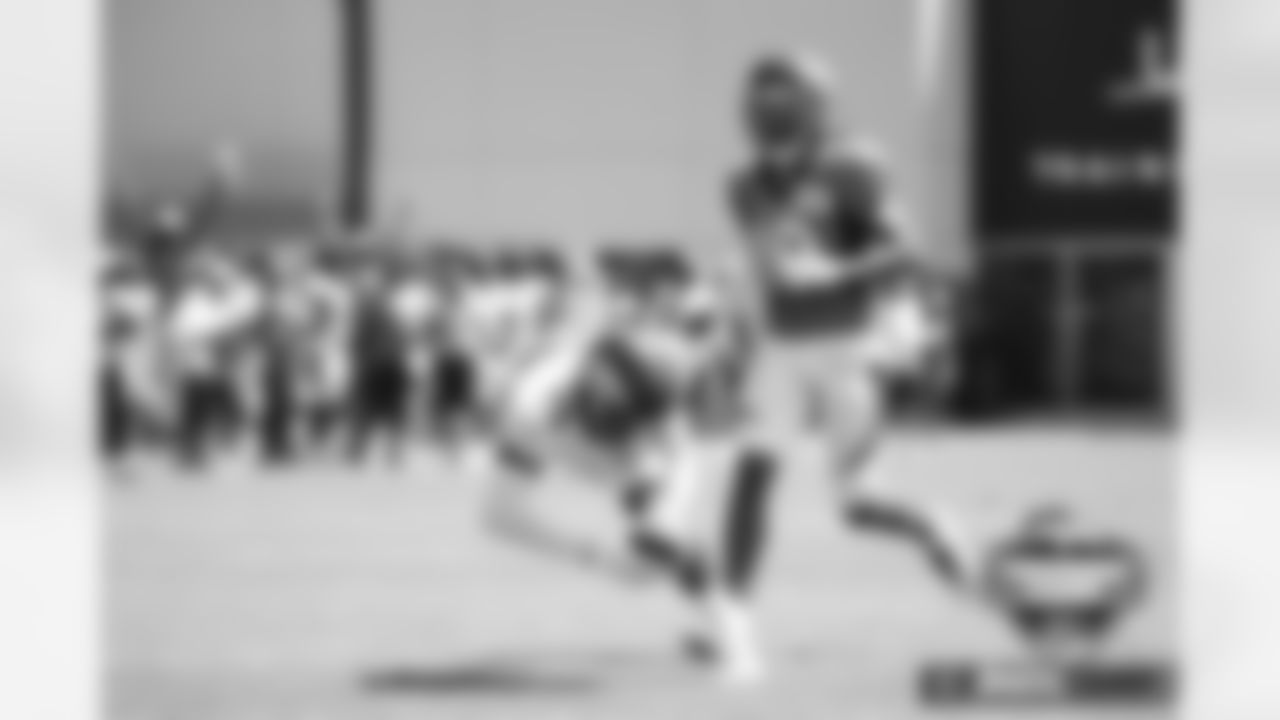 Michael Ojemudia at practice on Day 12 of training camp at UCHealth Training Center in Englewood, Colorado on August 9, 2022. (Photo by Ben Swanson)