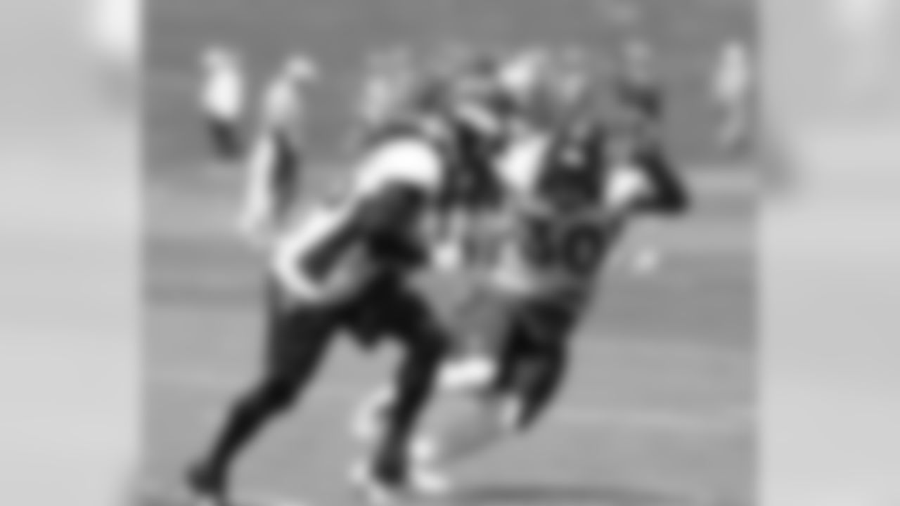 Safties Rahim Moore and David Bruton