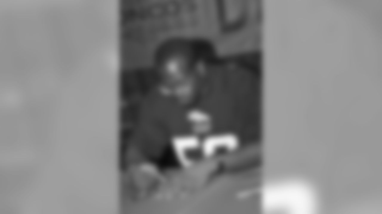 Von Miller at the 2011 Drive For Life blood drive hosted by the Broncos and Bonfils Blood Center.