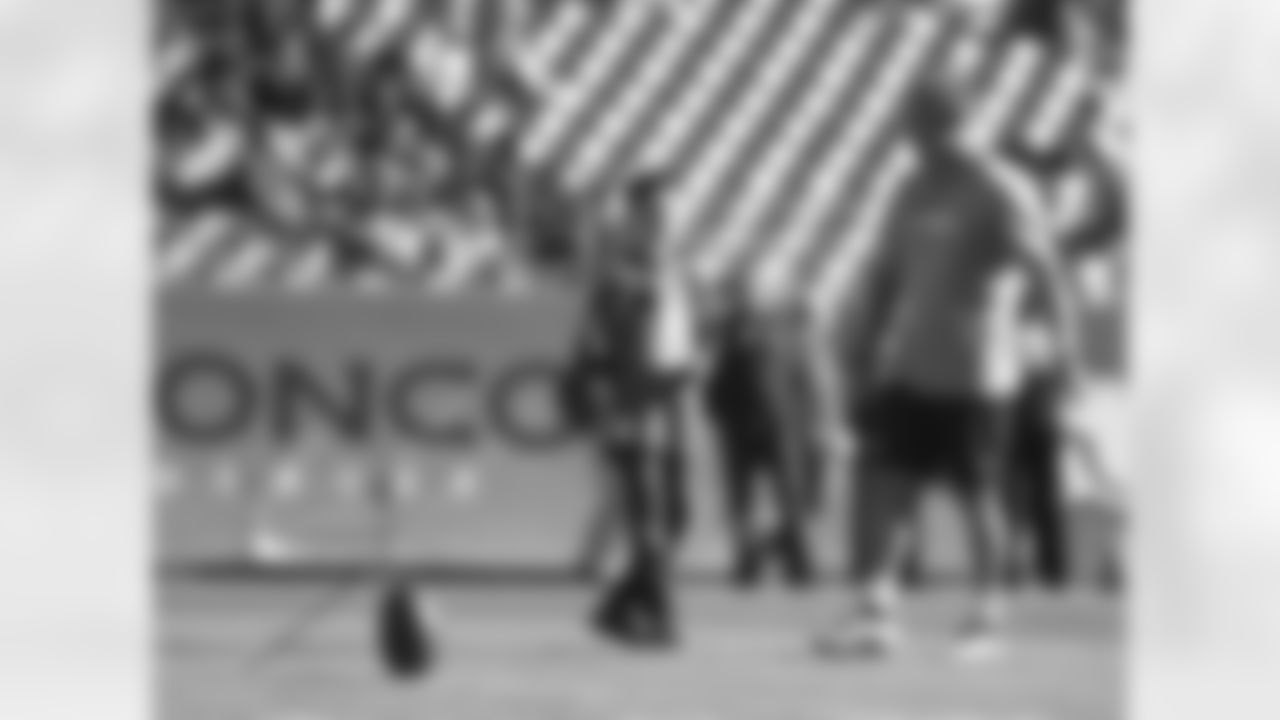 K Matt Prater gets set to practice a kick before Sunday's game.