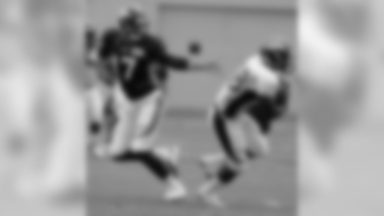 Ball takes a handoff from Osweiler.