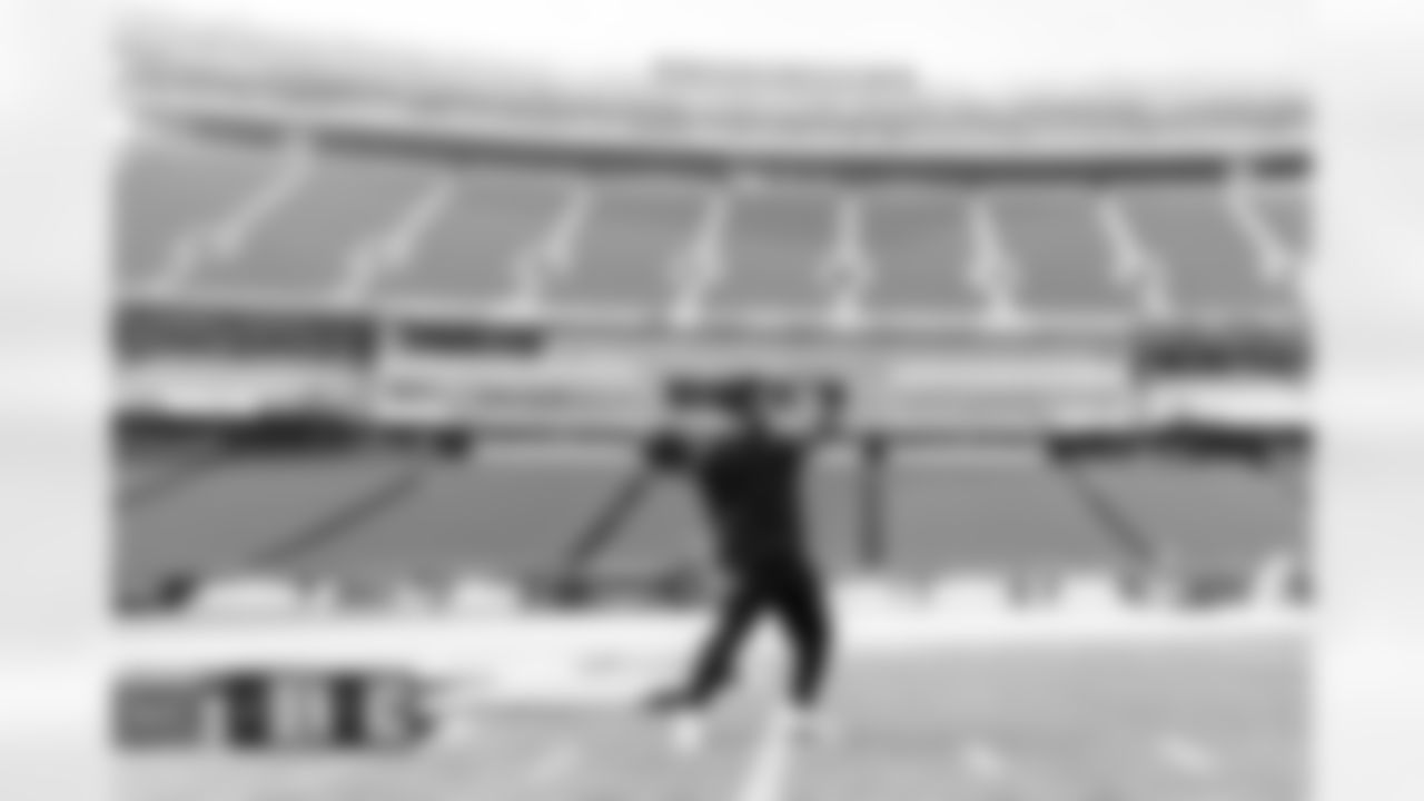 Russell Wilson before the Broncos' Week 17 game against the Kansas City Chiefs at GEHA Field at Arrowhead Stadium in Kansas City, Missouri on January 1, 2023. Photo by Joshua Gateley