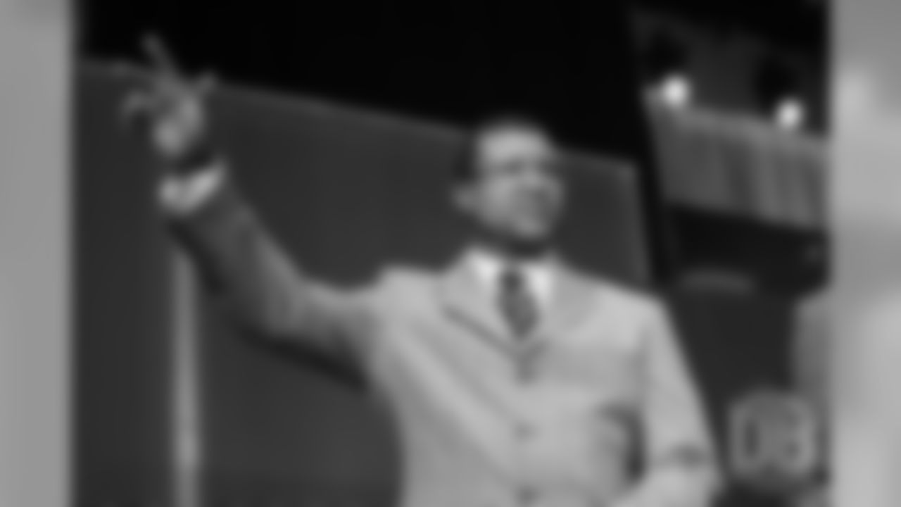 Steve Atwater at the Pro Football Hall of Fame's Merlin Olsen Luncheon in Atlanta on February 1, 2019.