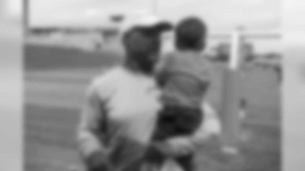 RB Coach Eric Studesville and Eric Jr.