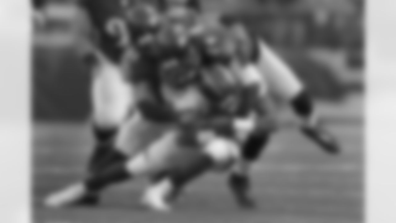 RB Ronnie Hillman is tackled on one of his 14 carries.