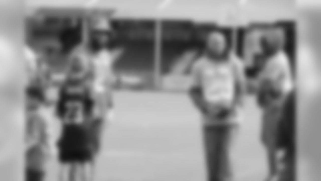 Chris Harris Jr. takes part in Play Football clinics with Fuel Up to PLAY 60 students with other Pro Bowl players on January 26, 2019, at ESPN Wide World of Sports.