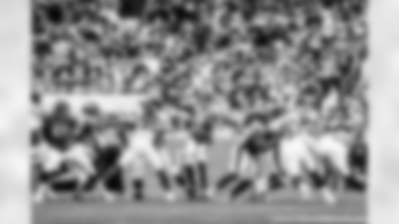 Denver Broncos quarterback Teddy Bridgewater (5) drops back to pass during the NFL game against the Washington Football Team on Sunday, October 31, 2021 at Empower Field at Mile High in Denver, Colorado.
Photo by Gabriel Christus
